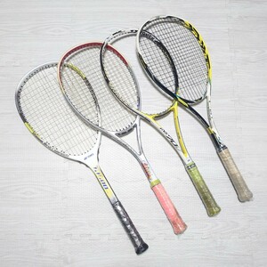 MIZUNO YONEX ミズノ ヨネックス XYST T-01 iNX70V NANOFORCE 400S Ti16000 公式 ソフトテニス 軟式 ラケット ジャンク セット tp-24x451