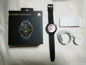 *[ прекрасный товар ]HUAWEI WATCH GT 4 Huawei смарт-часы 46mm черный Golf navi ap Ricoh s режим * тренировка режим дополнение *