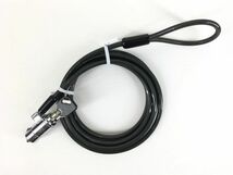 ELECOM セキュリティワイヤーロック ×1本 盗難防止 シリンダ錠 鍵付き セキュリティワイヤー ノートパソコン パソコン 中古品【送料無料】_画像1