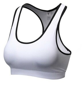 * [ new goods * unused ] sports bra M size white yoga joting not precisely Fit non wire fitness hot yoga lady's 