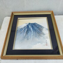 8絵画アート　山　ガラス額【140サイズ】_画像1