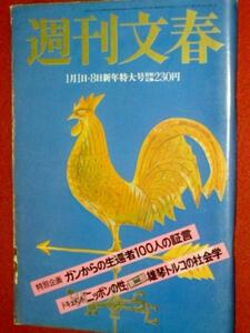 0618れ2★週刊文春 昭和56/1/1愛染恭子 江守徹 阿川泰子(送料180円【ゆ60】