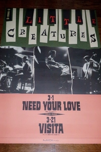 1213お3C■B2ポスター■リトル・クリーチャーズ/NEED YOUR LOVE【シングル発売告知/店貼り】LITTLE CREATURES/MIDI(送料300円【ゆ80】