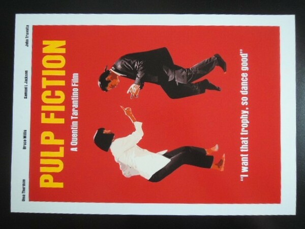 A4 額付き ポスター パルプフィクション PULP FICTION ミア Quentin Tarantino 踊り John Travolta ダンス Uma Thurman