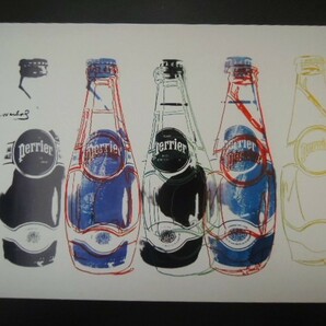 A4 額付き ポスター アンディウォーホル Andy Warhol ペリエ Perrier サイン 額装済み フォトフレームの画像1