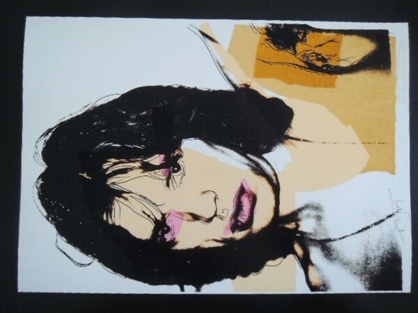 A4 額付き ポスター Mick Jagger ミックジャガー Andy Warhol アンディーウォーホル 絵 アート 