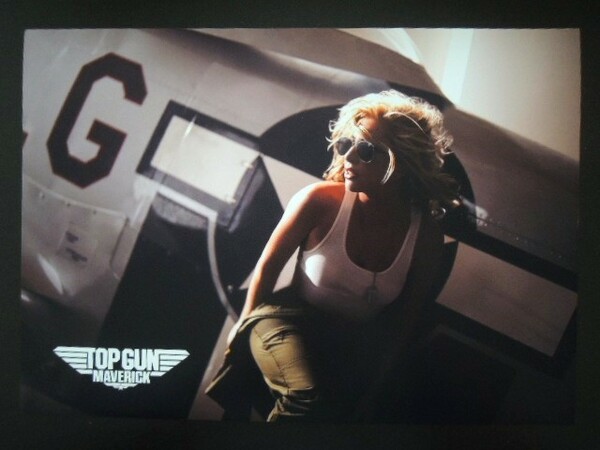 A4 額付き ポスター Lady Gaga レディーガガ Top Gun Maverick トップガン 写真 サングラス 戦闘機 サングラス