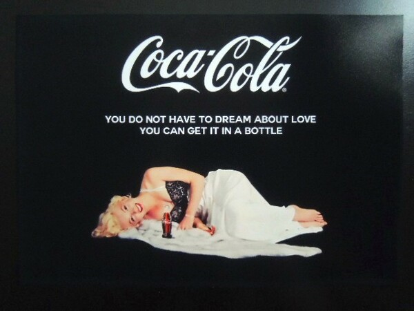 A4 額付き ポスター マリリンモンロー コーラ Marilyn Monroe コカコーラ Coca-Cola オマージュアート 