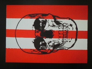 A4 額付き ポスター ドクロ 骸骨 ロック Banksy Basquiat ストリート アート