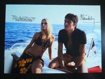 A4 額付き ポスター ブリジットバルドー Brigitte Bardot アランドロン Alain Delon サントロペ 1968 美男美女_画像1