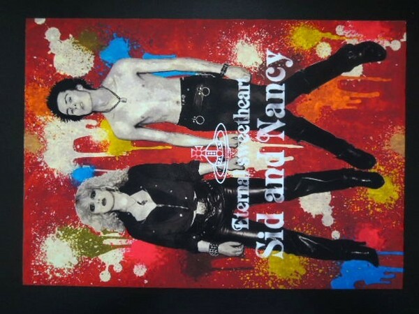 A4 額付き ポスター シドビシャス Sid Vicious ナンシー Nancy Spungen セックスピストルズ Vivienne Westwood ジェイミーリード Jamie