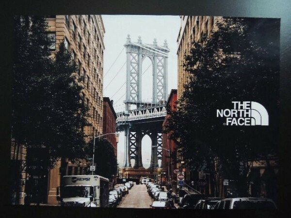 A4 額付き ポスター NY ブルックリン橋 Brooklyn Bridge マンハッタン PEPSI フォトフレーム 額装済み