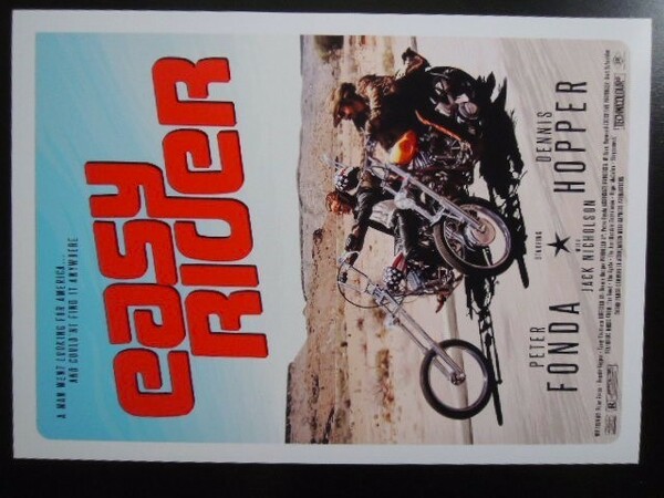 A4 額付き ポスター イージーライダー Easy Rider ハーレー Dennis Hopper バイク Peter Fonda ジャックニコルソン ROUTE66