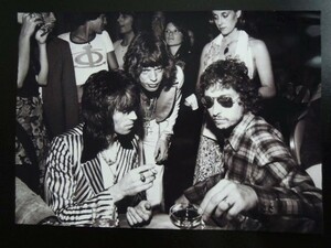 A4 額付き ポスター The Rolling Stones ミック キース ボブディラン Bob Dylan サングラス 写真 フォトフレーム 額装済み