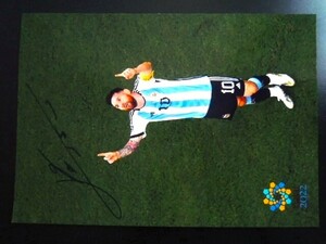 A4 額付き ポスター メッシ Lionel Messi アルゼンチン 代表 カタール 大会 サッカー ワールドカップ 写真 サインフォト 