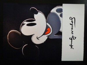 A4 額付き ポスター ミッキーマウス アンディーウォーホル Andy Warhol ポップアート Mickey Mouse 