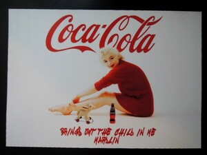 A4 額付き ポスター マリリンモンロー コーラ Marilyn Monroe コカコーラ Coca-Cola オマージュ 額装済み フォトフレーム