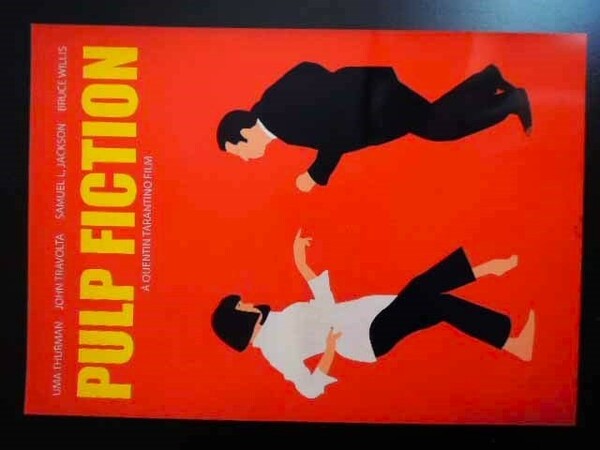 A4 額付き ポスター パルプフィクション PULP FICTION ミア 踊り Quentin Tarantino John Travolta Uma Thurman