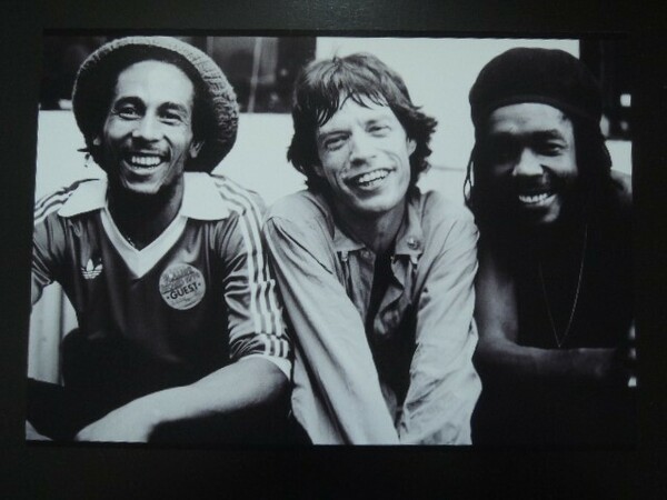 A4 額付き ポスター Bob Marley Mick Jagger Peter Tosh 1978 フォトフレーム 額装済み