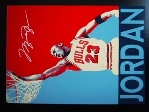 A4 額付き ポスター マイケルジョーダン 23 サイン NBA シカゴブルズ Michael Jordan バスケ アート Chicago Bulls フォトフレーム