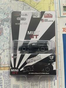 MINI GT 1/64 NISSAN GT-R R35 LBWK リバティーウォーク マットブラック 左ハンドル ミニカー