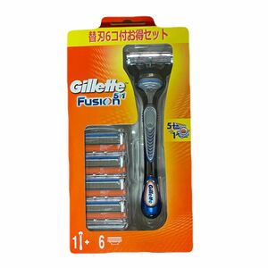 P&G ジレット フュージョン 本体ホルダー ＋ 替刃6コ付き Gillette Fusion 5+1