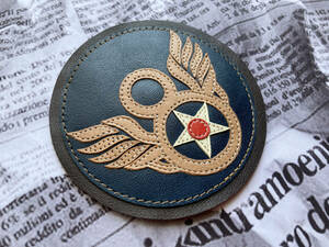 ＝★Leather craft★第８空軍章 -Eighth Airforce- Patch★＝(Regular Wing Pedestal Type)