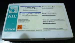 アンモニウムテストキット　MERCH社製　Ammoniumu　NH4　TEST　1箱　5.0－２０．0mg／L　５０TEST　未使用新品　送料無料