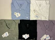 新品　5枚まとめて！　UNIQLO/ユニクロ　エアリズム　ポロシャツ(半袖）　サイズL　　吸汗速乾/ひんやり冷感/ポケット付_画像1