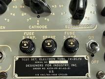 希少　　軍用 U.S. TEST SET　 ELECTRON TUBE TV-2C/U 　真空管試験機 115VAC/50-1000 CYCLES 　 通電確認OK　　_画像9