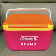 Coleman×BEAMS 別注 テイク6 クーラーボックス　ピンク×オレンジ_画像1