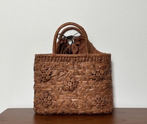  new arrival new goods Nagano production worker hand-knitted disorder . hexagon flower braided mountain .. bag 