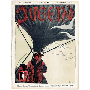 ドイツのイラスト文芸雑誌JUGEND（ユーゲント）アールヌーヴォー 1897-11-6 NR.45 0142