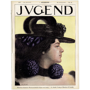 ドイツのイラスト文芸雑誌JUGEND（ユーゲント）アールヌーヴォー 1897-8-21 NR.34 0155