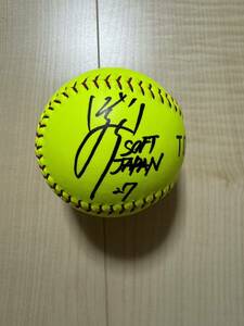  Tokyo 2020 Olympic memory softball with autograph after wistaria .. player Toyota red terrier -z Ueno ...