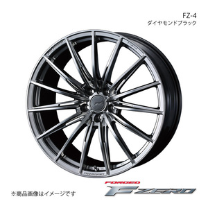 F ZERO/FZ-4 スカイライン V37 4WD 4ポットキャリパー アルミホイール1本【20×8.5J 5-114.3 INSET38 ダイヤモンドブラック】0039837