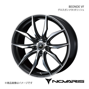 NOVARIS/BEONDE VF クラウン 180系 4WD アルミホイール1本【18×8.0J 5-114.3 INSET42 グロスガンメタ/ポリッシュ】0040073