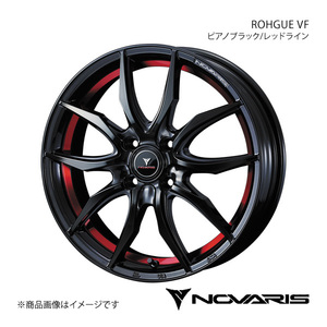 NOVARIS/ROHGUE VF アクア P10 14/15in車 タイヤ(185/60-15) ホイール1本【15×5.5J 4-100 INSET43 ピアノブラック/レッドライン】0040090