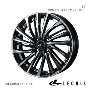 LEONIS/FS アクア K10系 4WD アルミホイール1本【16×6.0J 4-100 INSET42 PBMC(パールブラック/ミラーカット)】0039964