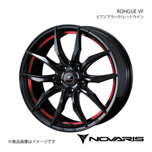 NOVARIS/ROHGUE VF C-HR 10/50系 アルミホイール1本【18×7.0J 5-114.3 INSET53 ピアノブラック/レッドライン】0040070