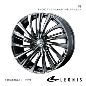 LEONIS/FS NX 10系 アルミホイール1本【19×8.0J 5-114.3 INSET35 BMCMC(ブラックメタルコート/ミラーカット)】0039997