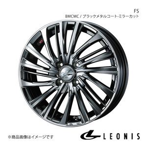 LEONIS/FS N-ONE JG1/JG2 アルミホイール1本【15×4.5J 4-100 INSET45 BMCMC(ブラックメタルコート/ミラーカット)】0039955