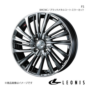 LEONIS/FS モコ MG33S アルミホイール1本【16×5.0J 4-100 INSET45 BMCMC(ブラックメタルコート/ミラーカット)】0039963