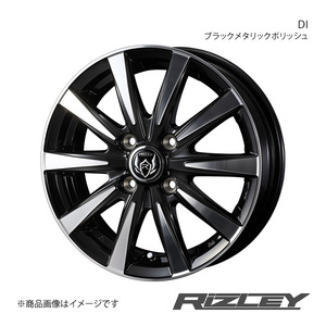 RiZLEY/DI ティーダ/ラティオ C11 6MT車除く アルミホイール1本【16×6.0J 4-100 INSET40 ブラックポリッシュ】0040502