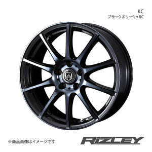 RiZLEY/KC RENAULT メガーヌ BBM5P ルノースポール アルミホイール1本【18×7.5J 5-114.3 INSET48 ブラックポリッシュBC】0040527