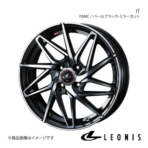 LEONIS/IT ファミリアバン Y12 アルミホイール1本【14×5.5J 4-100 INSET42 PBMC(パールブラック/ミラーカット)】0040555