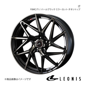 LEONIS/IT アクセラ BL系 アルミホイール1本【15×6.0J 5-114.3 INSET50 PBMC/TI(パールブラック ミラーカット/チタントップ)】0040569