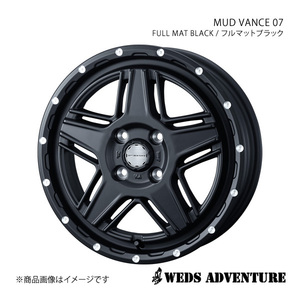 WEDS-ADVENTURE/MUD VANCE 07 N-ONE JG1/JG2 アルミホイール1本【15×4.5J 4-100 INSET45 FULL MAT BLACK (フルマットブラック)】0040530