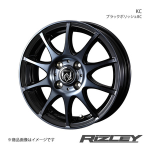 RiZLEY/KC スイフト ZC72S/ZD72S XS/RS(2012/11～) 4WD全車 アルミホイール1本【16×6.0J 4-100 INSET40 ブラックポリッシュBC】0040520
