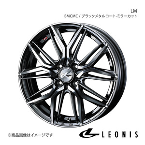 LEONIS/LM アルト/アルトエコ HA36S アルミホイール1本【14×4.5J 4-100 INSET45 BMCMC(ブラックメタルコート/ミラーカット)】0040769